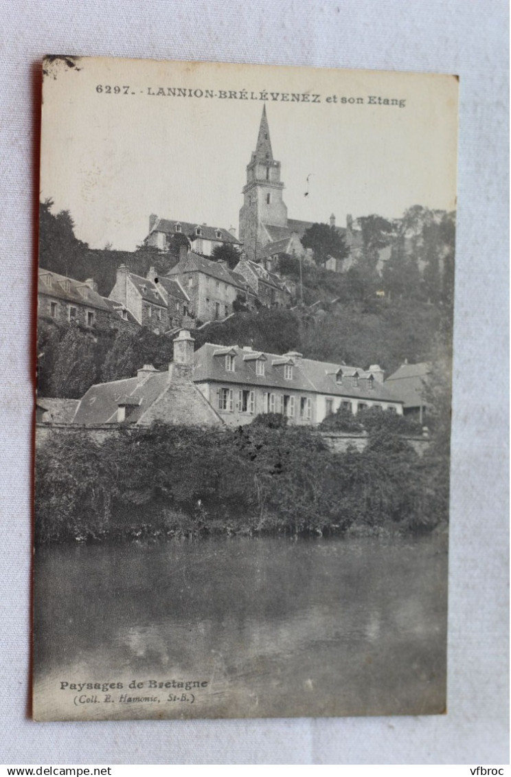 Cpa 1924, Lannion Brélévenez et son étang, Cotes d'Armor 22