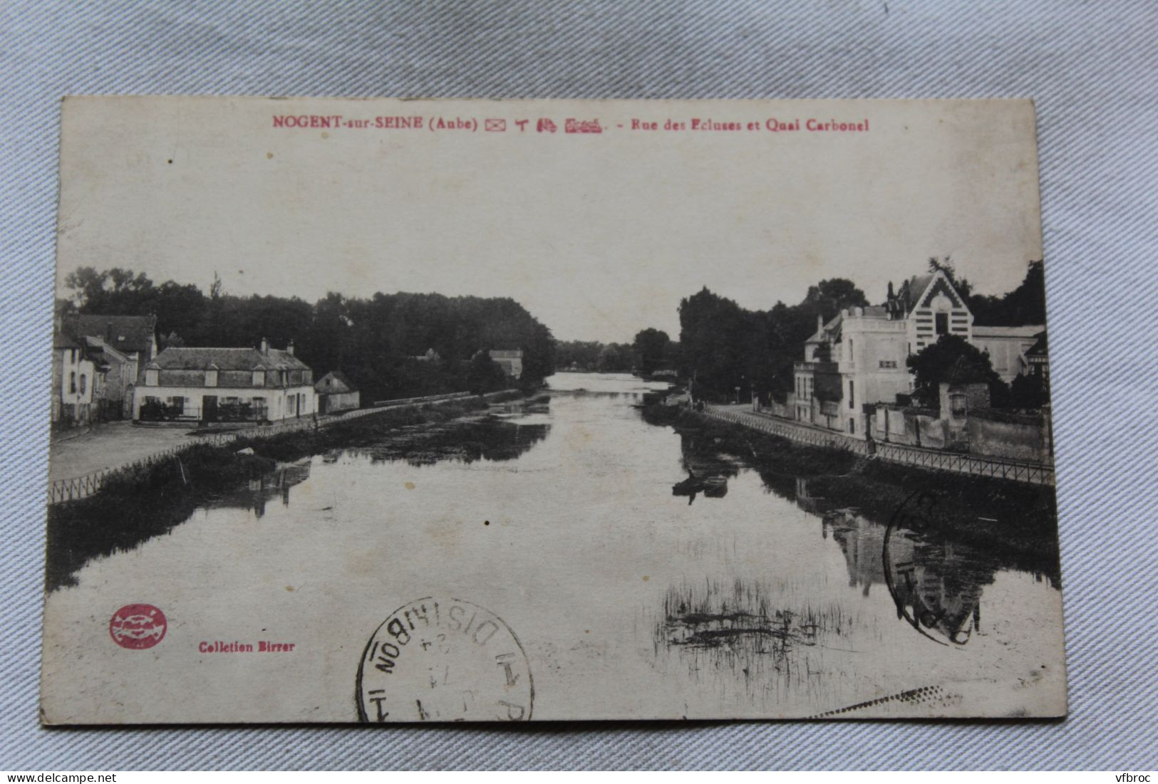 Cpa 1924, Nogent sur Seine, rue des écluses et quai Carbonel, Aube 10
