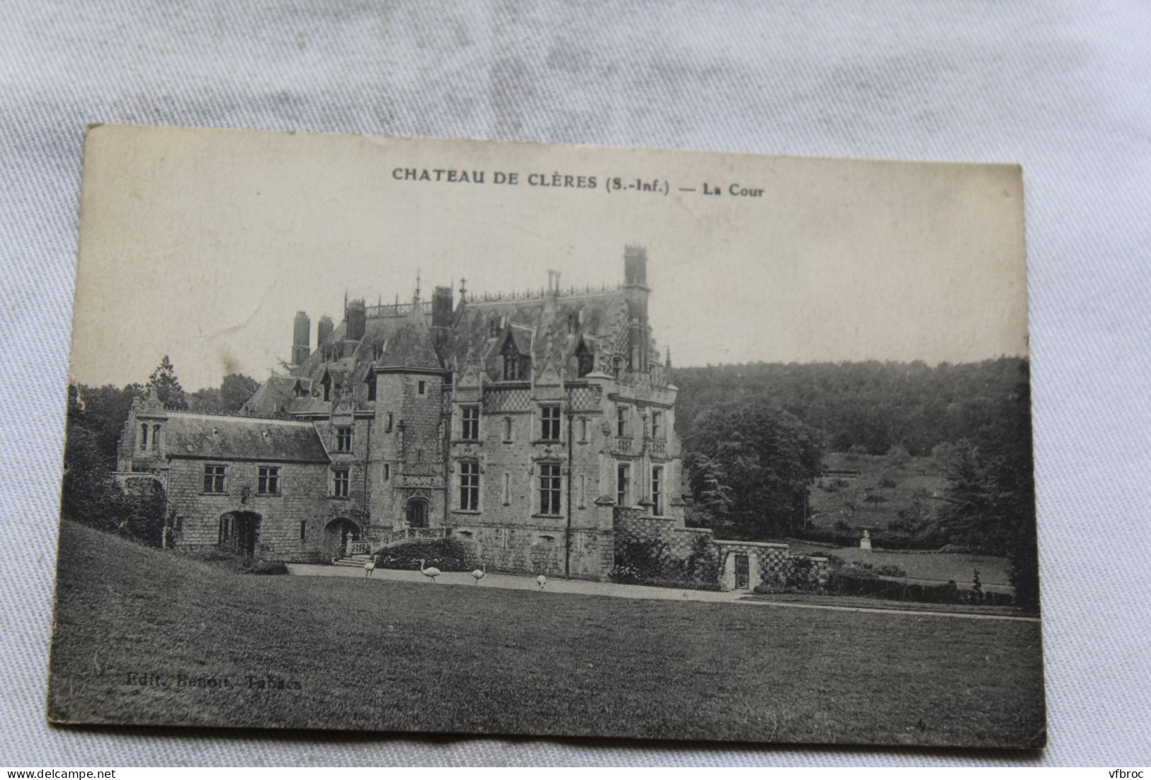 Cpa 1925, château de Clères, la cour, Seine Maritime 76