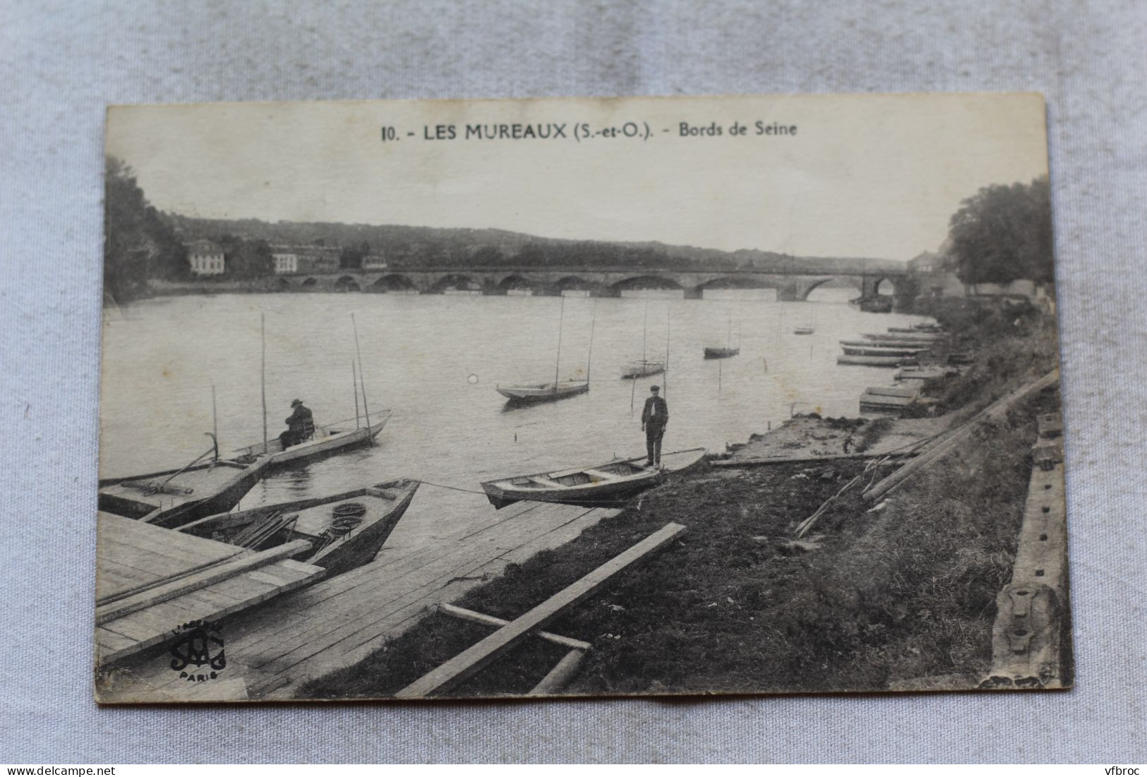 Cpa 1926, Les Mureaux, bords de Seine, Yvelines 78