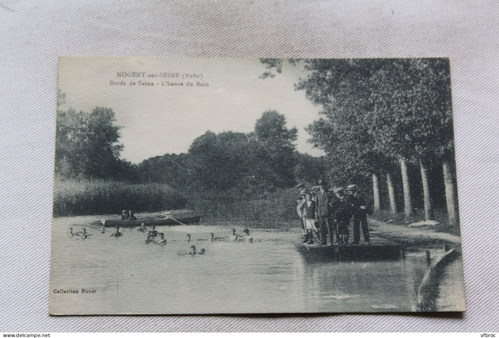 Cpa 1926, Nogent sur Seine, bords de Seine, l'heure du bain, Aube 10