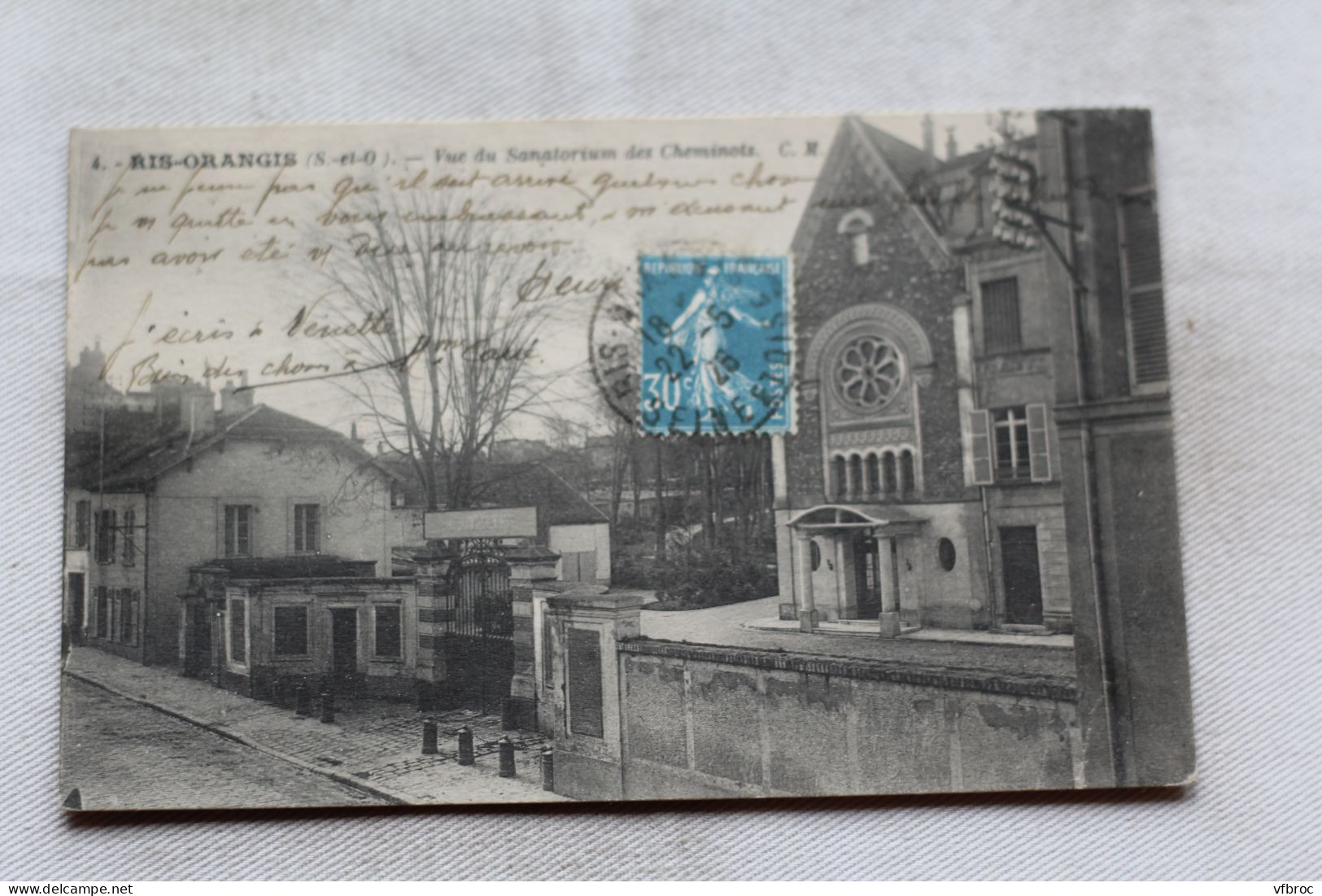 Cpa 1926, Ris Orangis, vue du sanatorium des cheminots, Essonne 91