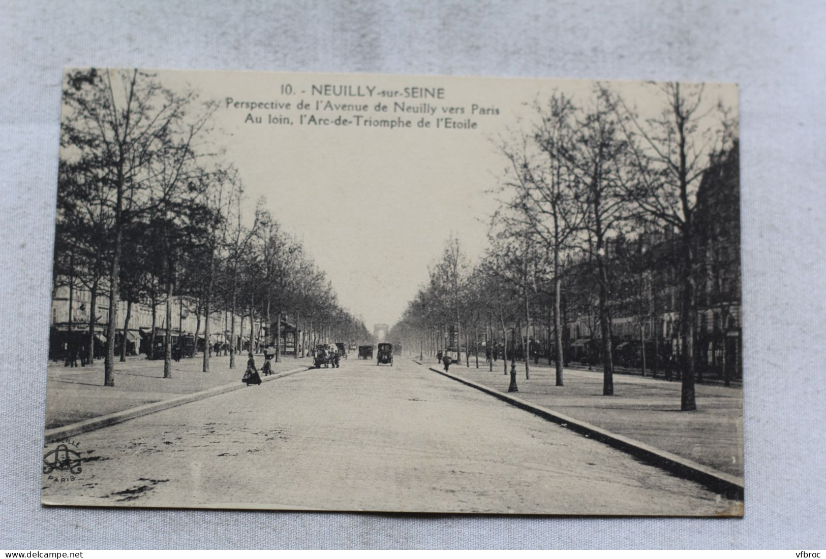 Cpa 1929, Neuilly sur Seine, perspective de l'avenue de Neuilly vers Paris, Hauts de Seine 92