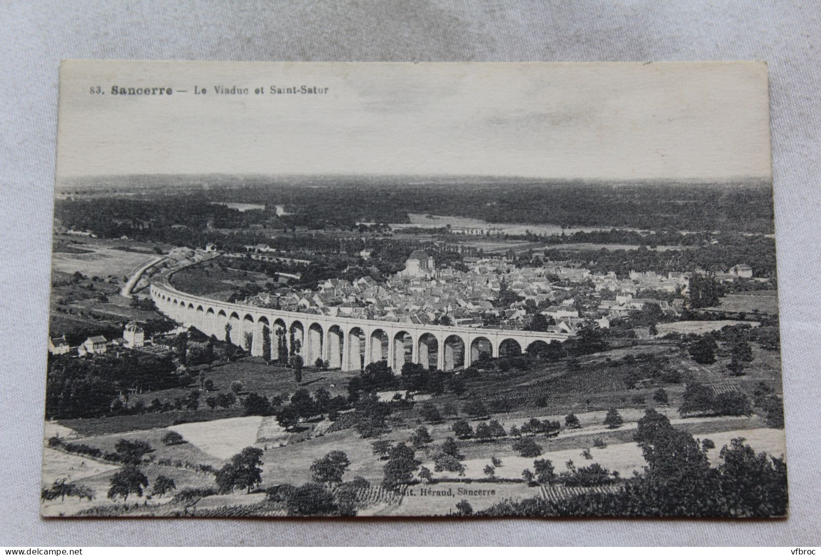 Cpa 1929 Sancerre, le viaduc et saint Satur, Cher 18