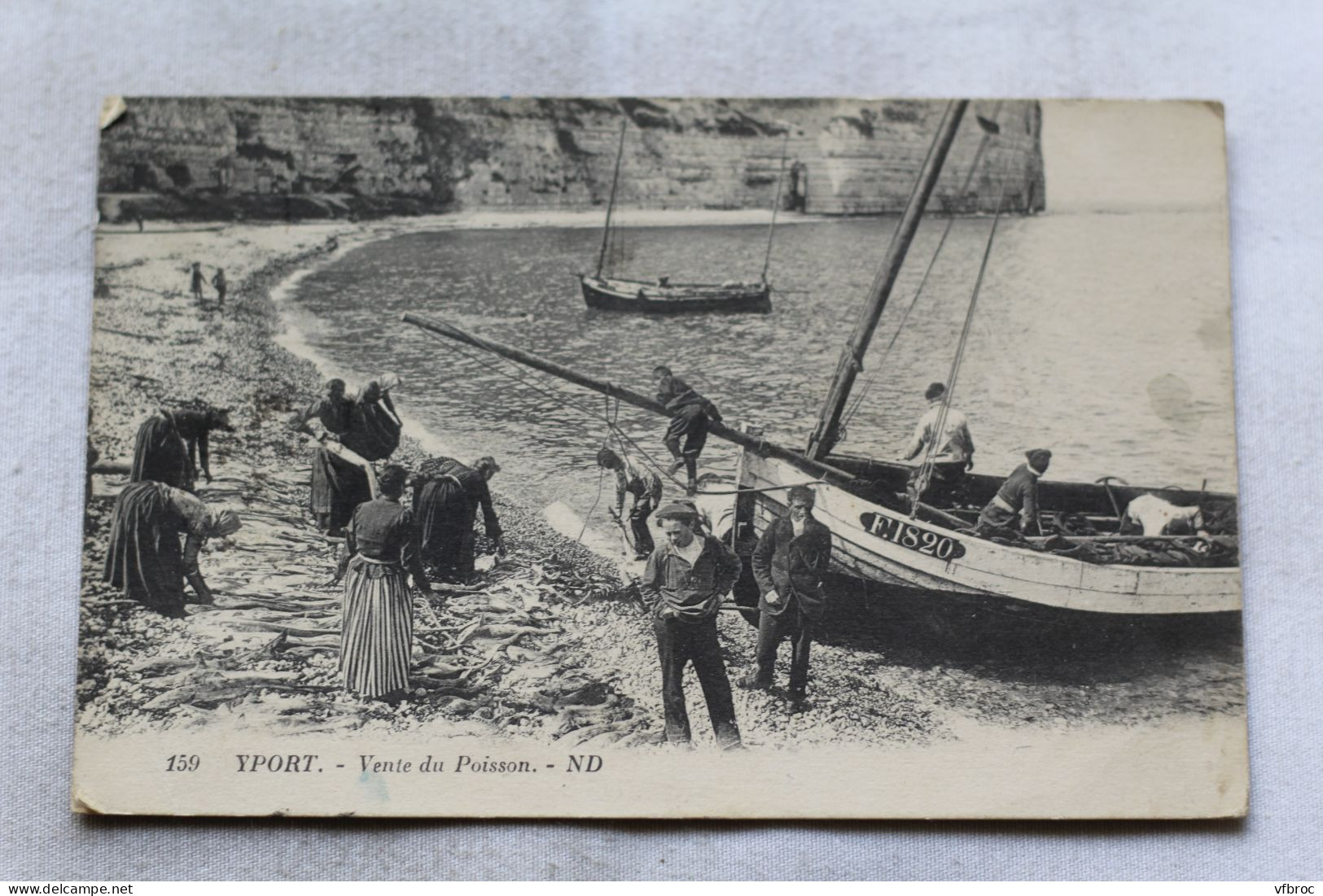 Cpa 1929, Yport, vente du poisson, Seine Maritime 76