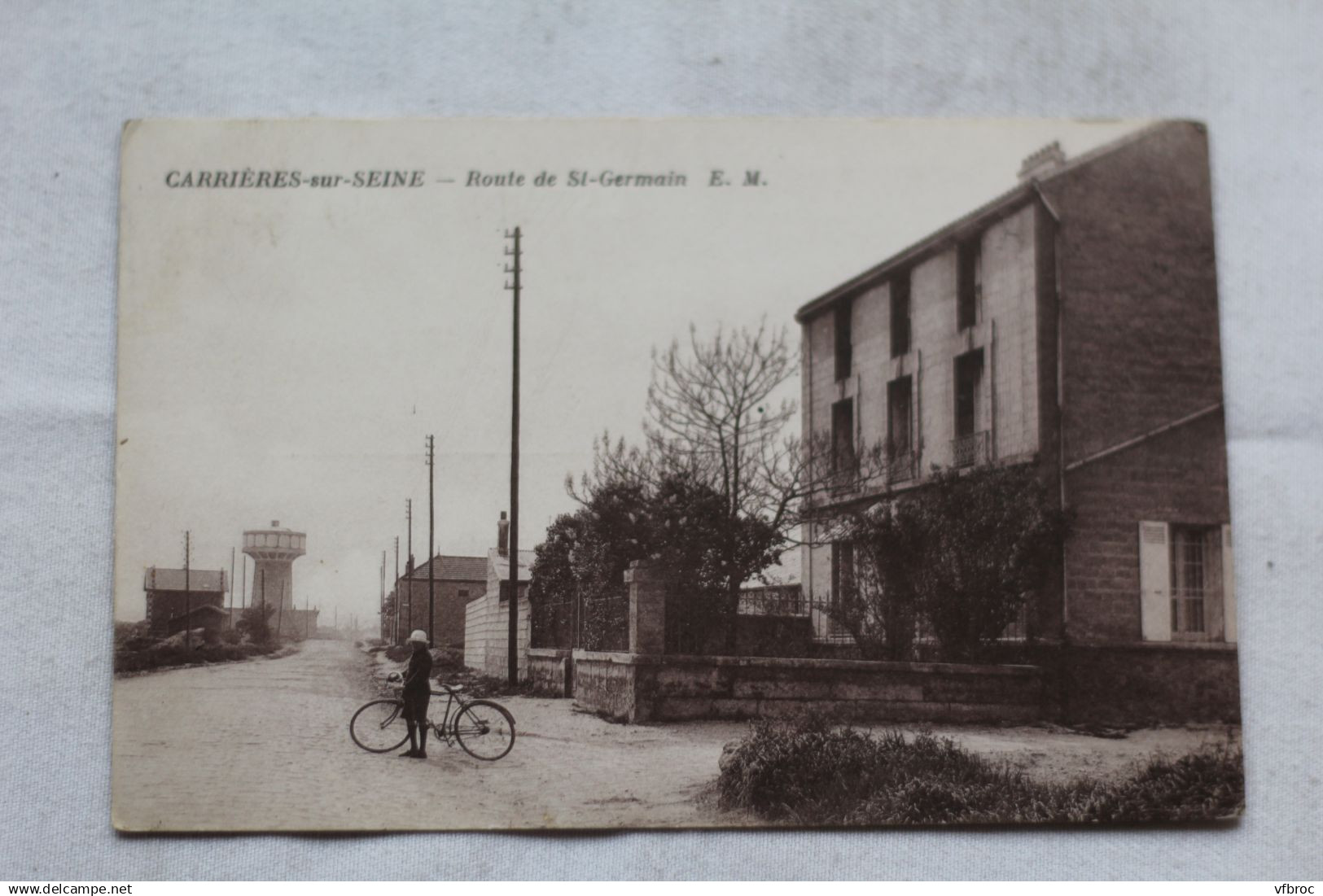 Cpa 1930, Carrières sur Seine, route de saint Germain, Yvelines 78