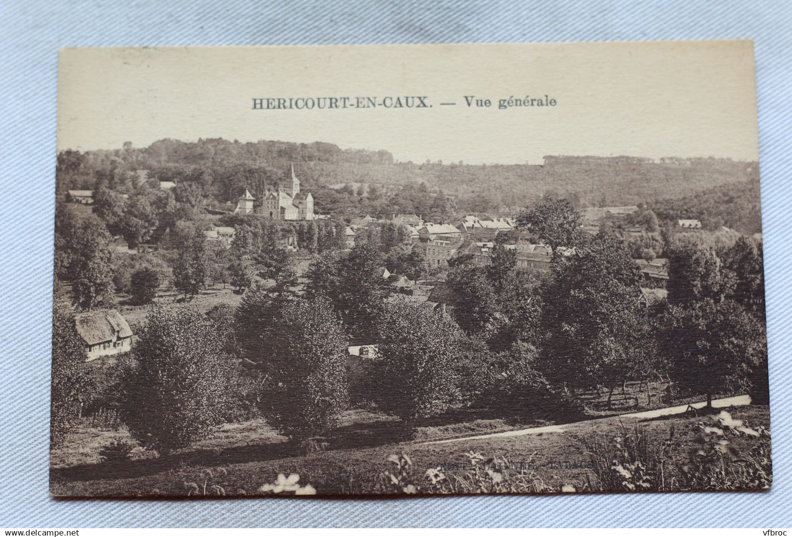Cpa 1930, Héricourt en Caux, vue générale, Seine Maritime 76