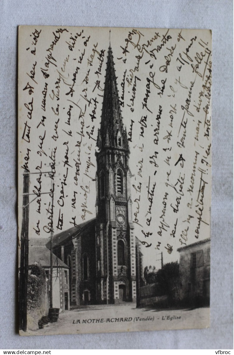 Cpa 1932, La Mothe Achard, l'église, Vendée 85