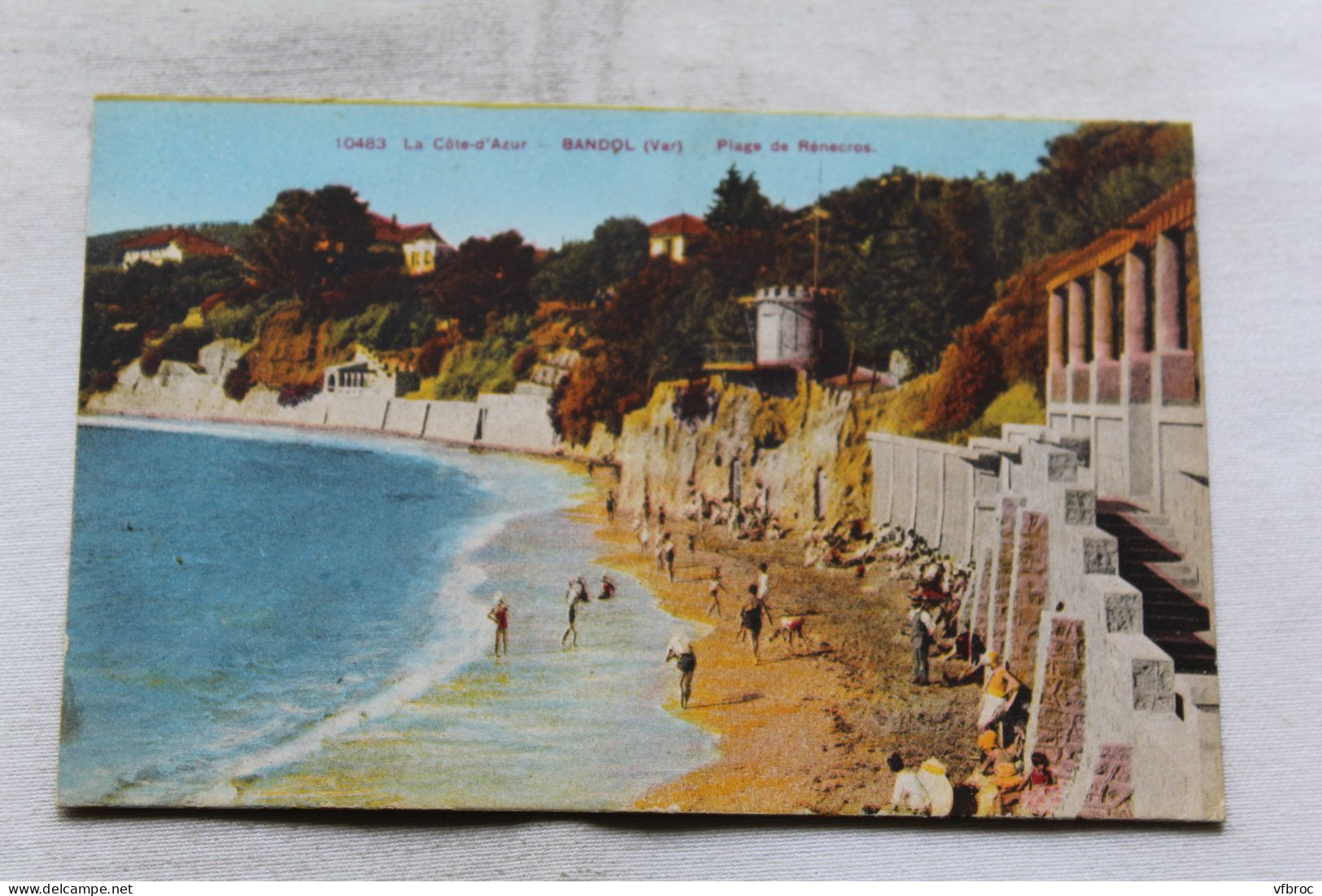 Cpa 1933, plage de Rénecros, Var 83