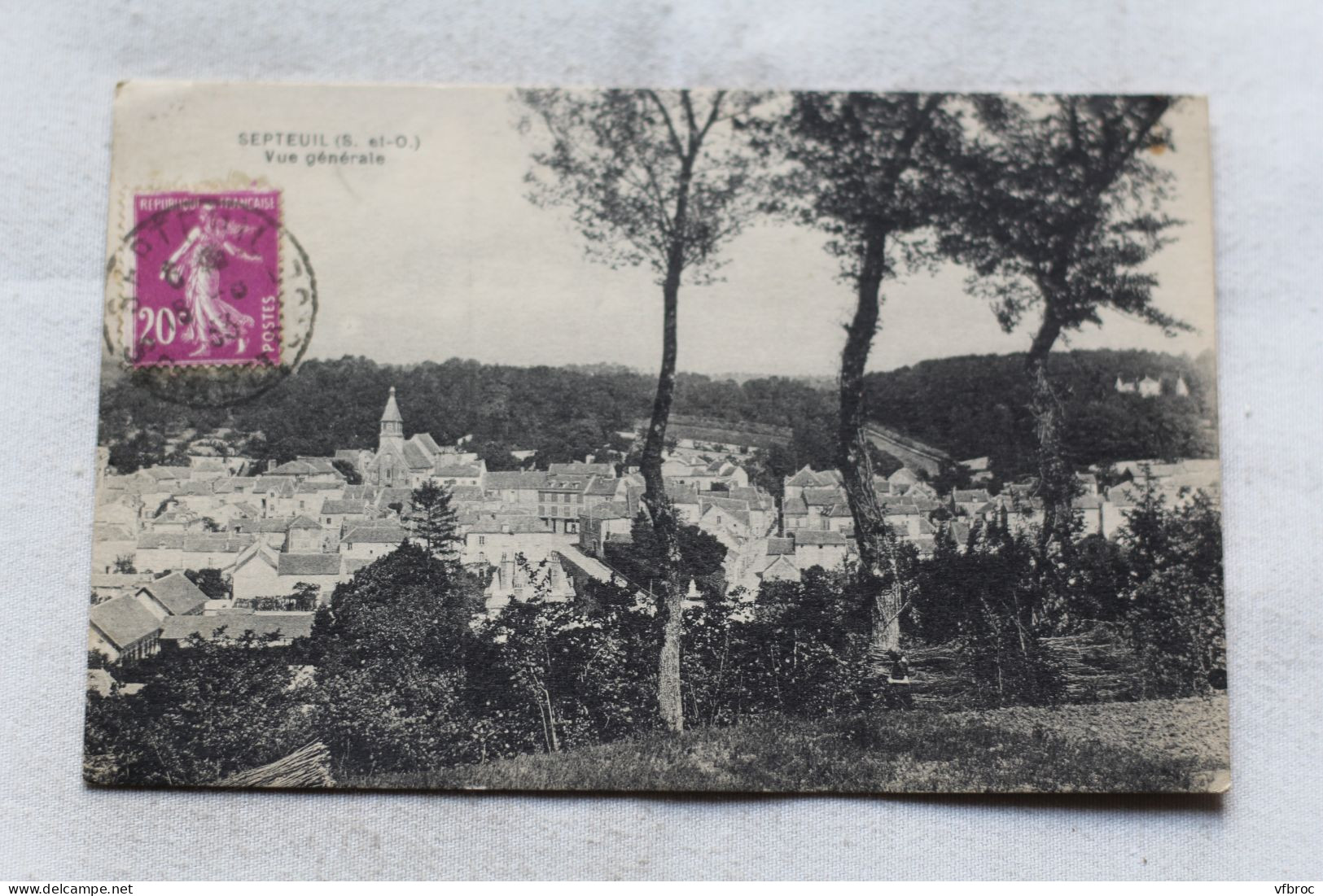 Cpa 1933, Septeuil, vue générale, Yvelines 78