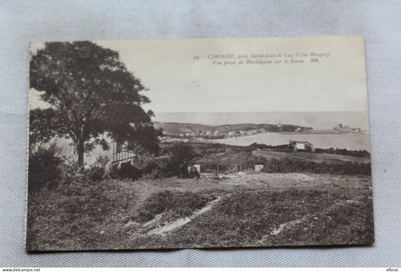 Cpa 1934, Ciboure, vue prise de Bordagain sur le Socoa, Pyrénées Atlantiques 64