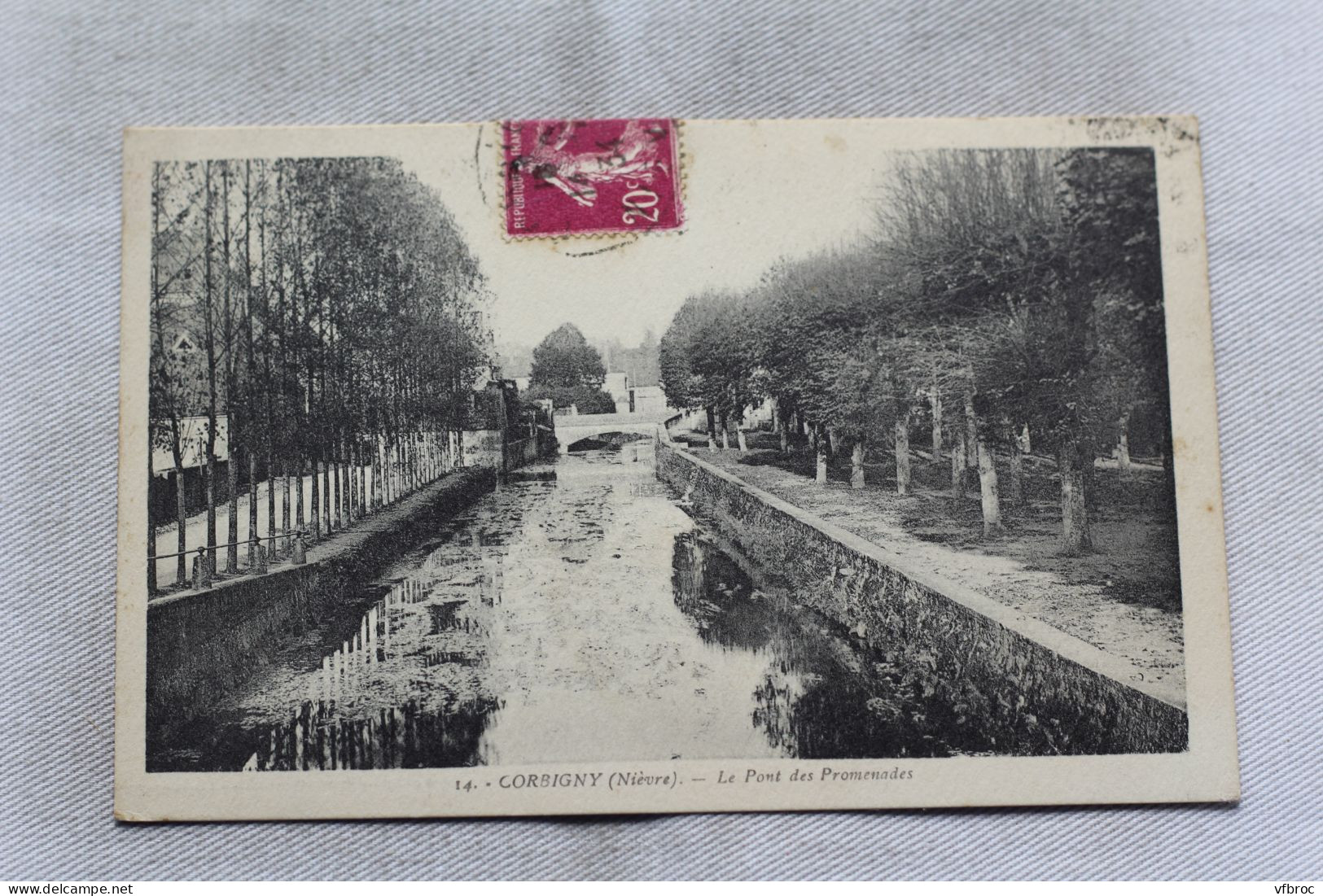 Cpa 1934, Corbigny, le pont des promenades, Nièvre 58
