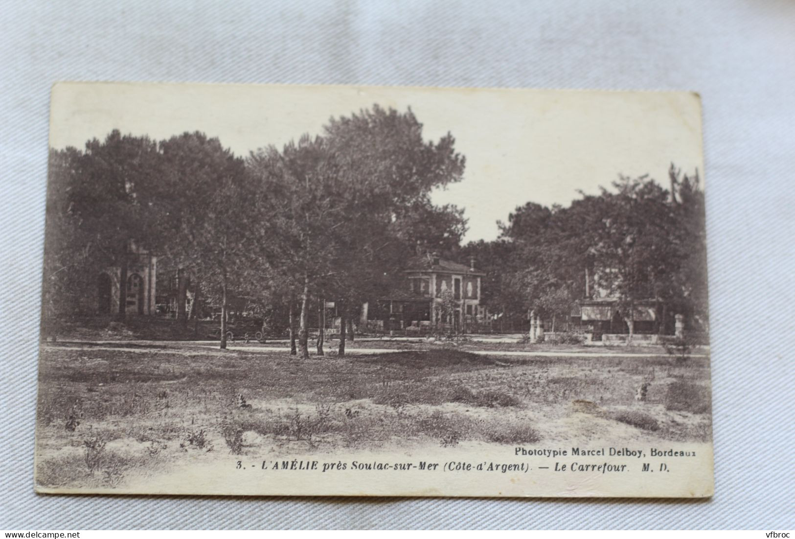 Cpa 1935, L'Amélie près Soulac sur mer, le carrefour, Gironde 33
