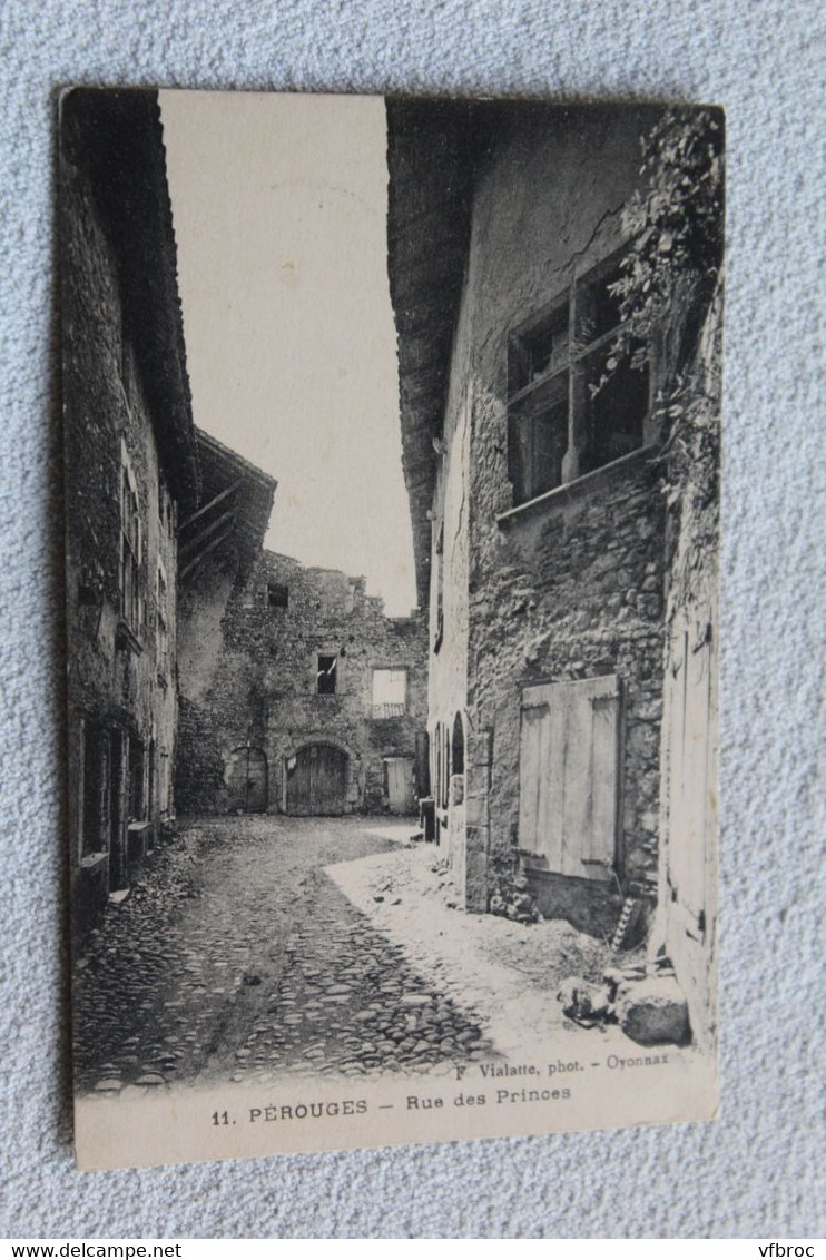 Cpa 1935, Pérouges, rue des Princes, Ain 01