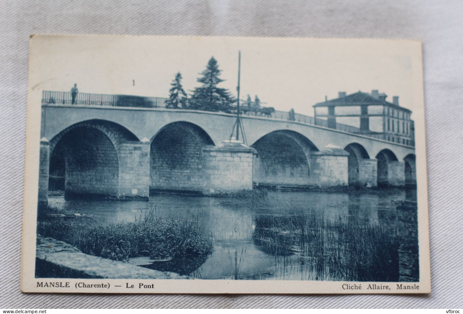 Cpa 1936, Mansle, le pont, Charente 16