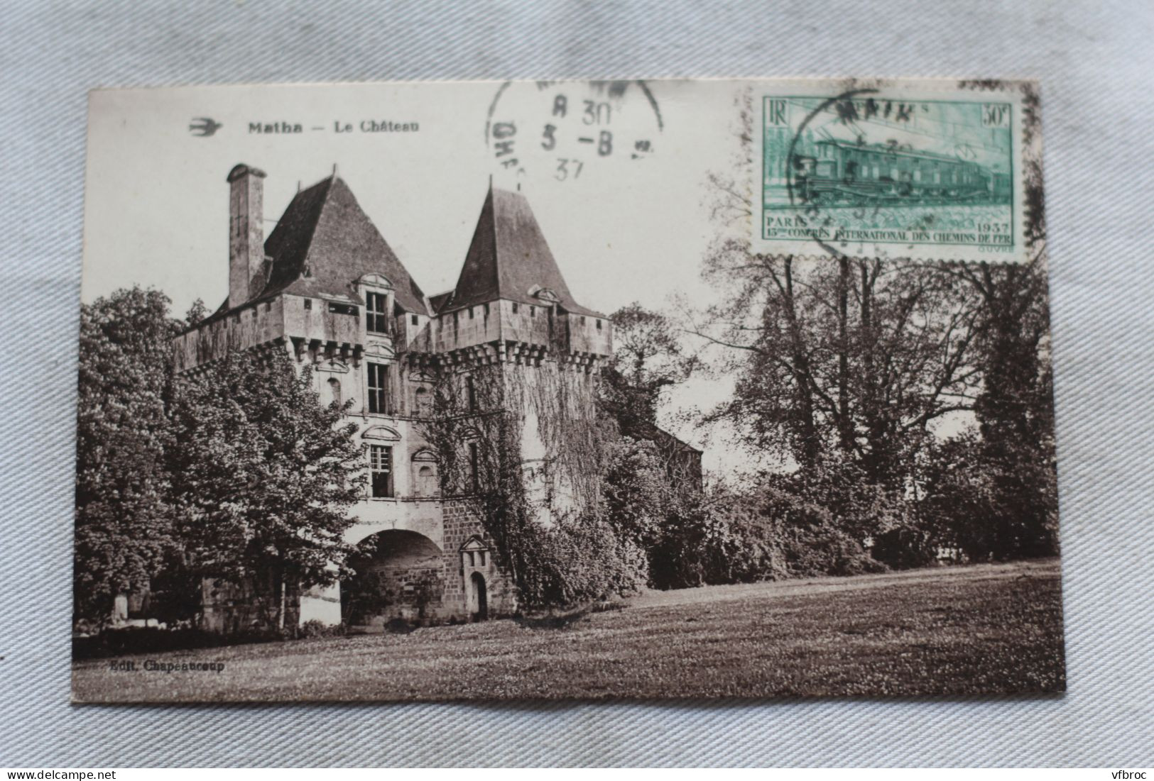 Cpa 1937, Matha, le château, Charente Maritime 17