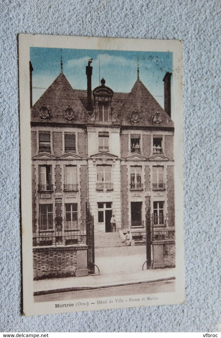 Cpa 1937, Mortrée, hôtel de ville, postes et mairie, Orne 61