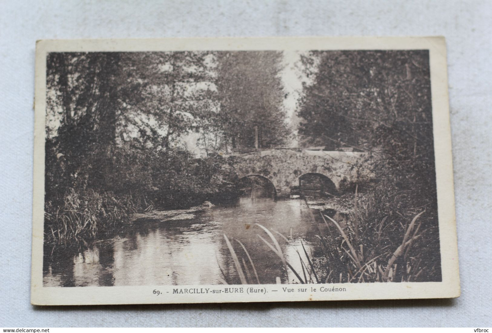 Cpa 1943, Marcilly sur Eure, vue sur le Couénon, Eure 27