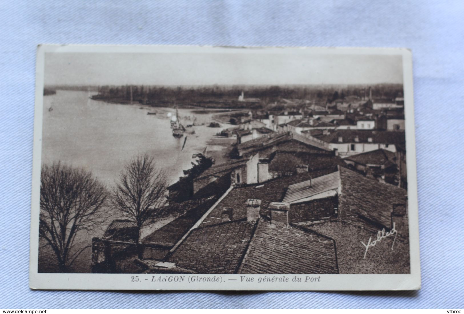 Cpa 1944, Langon, vue générale du port, Gironde 33