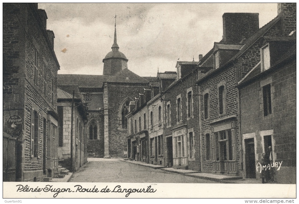 ( CPA 22 )  PLÉNÉE-JUGON  /  Route de Langourla  -
