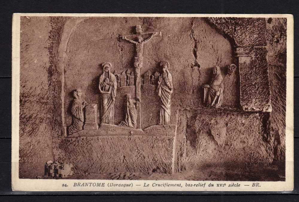 CPA 24 - Brantome (dordogne) - Le Crucifiement, bas-relief du XVIe siècle