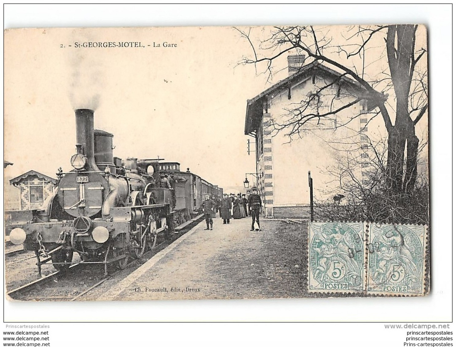 CPA 27 St Saint Georges Motel la gare et le train