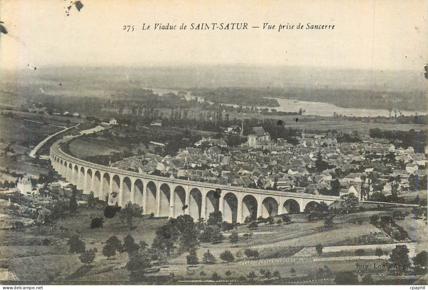 CPA 275 le viaduc de saint satur vue prise de sancerre