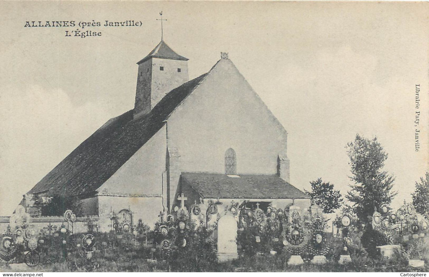 CPA 28 Eure et Loir Allaines près Janville l'Eglise Cimetière