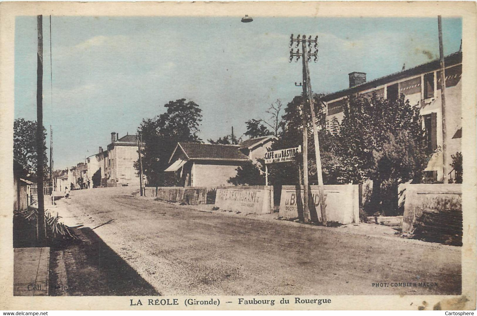 CPA 33 Gironde La Réole Faubourg du Rouergue - Etat - Café de la Bastide
