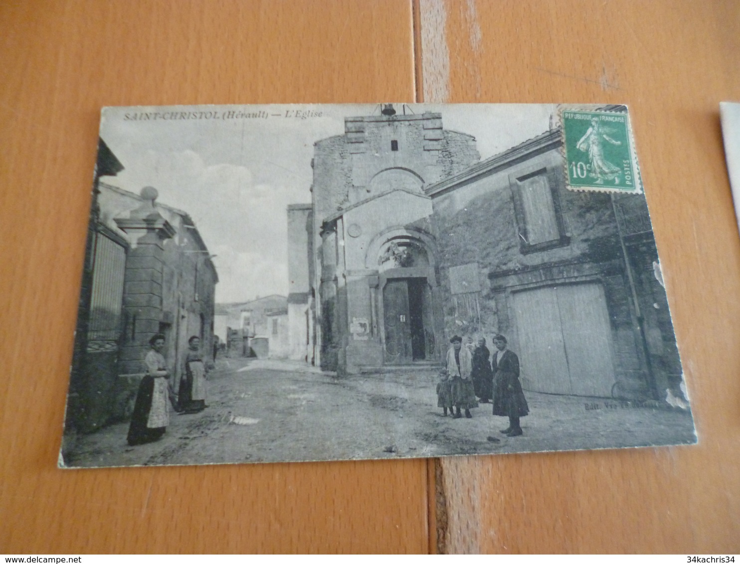CPA 34 Hérault Saint Christol l'église  TBE