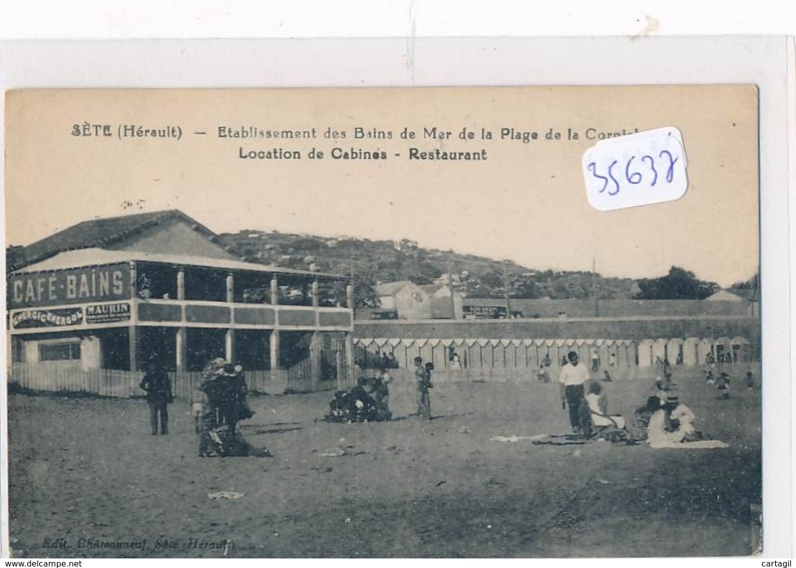 CPA -35637 - 34 - Sète - Etablissement de bains de la plage de la Corniche- Envoi gratuit