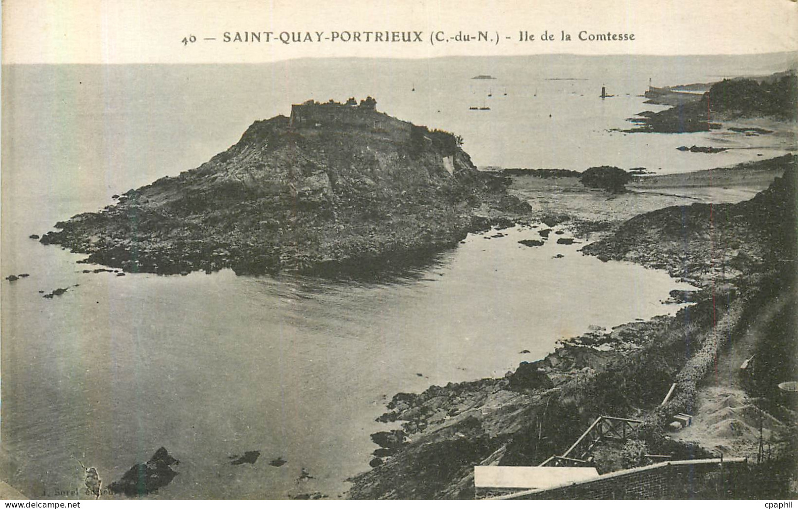 CPA 40 saint quay portrieux (c du n) ile de la comtesse
