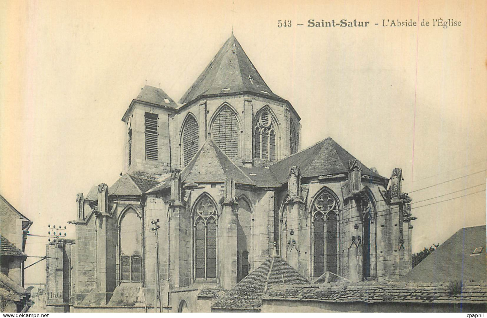 CPA 543 saint satur l abside de l eglise