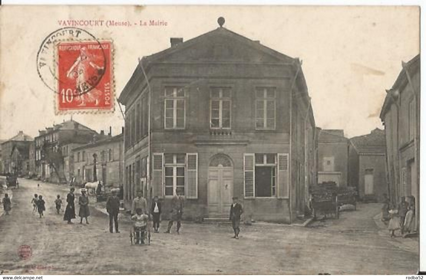 CPA -  55 - Vavincourt - La Mairie - animée