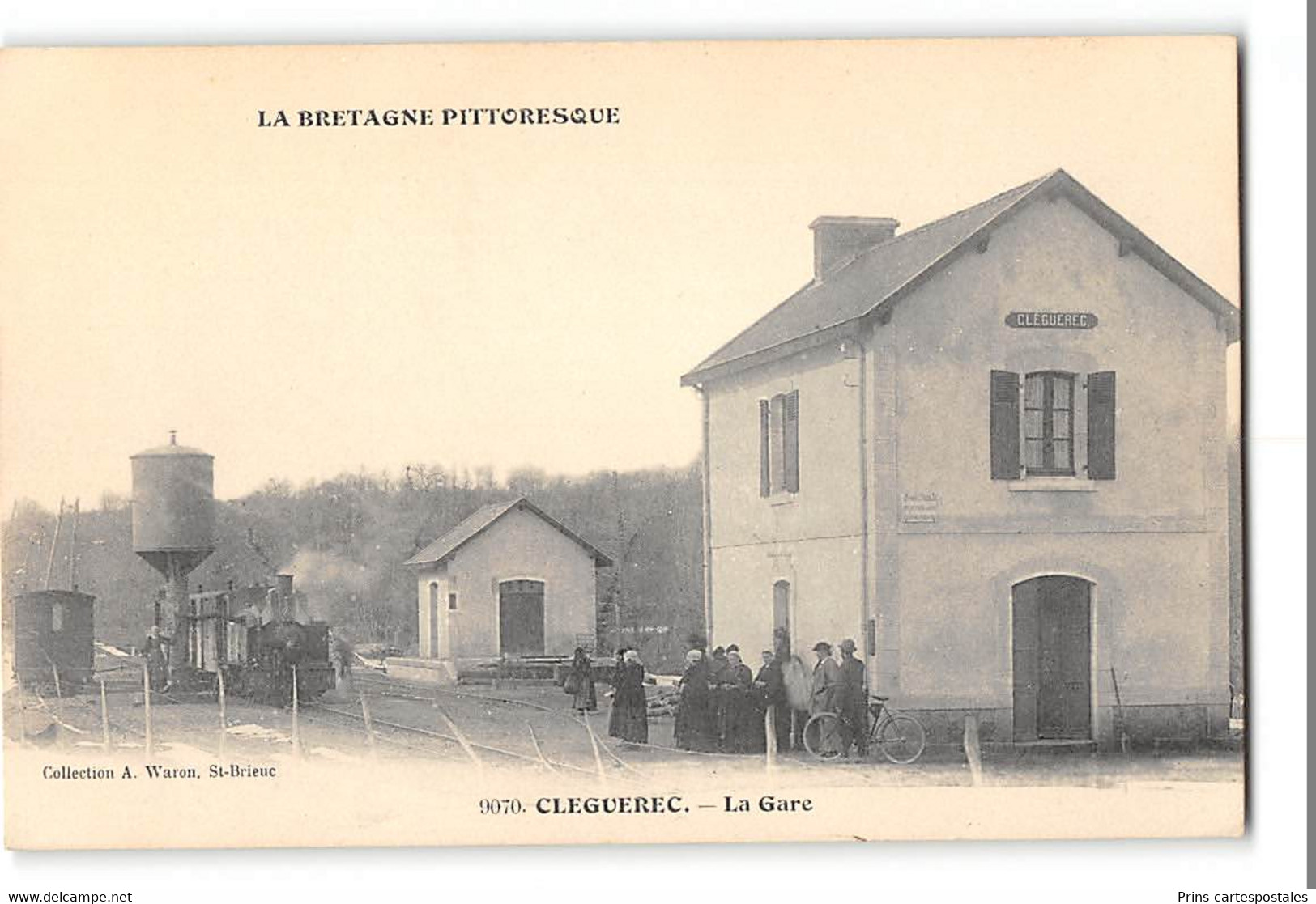 CPA 56 Cleguerec La Gare Train