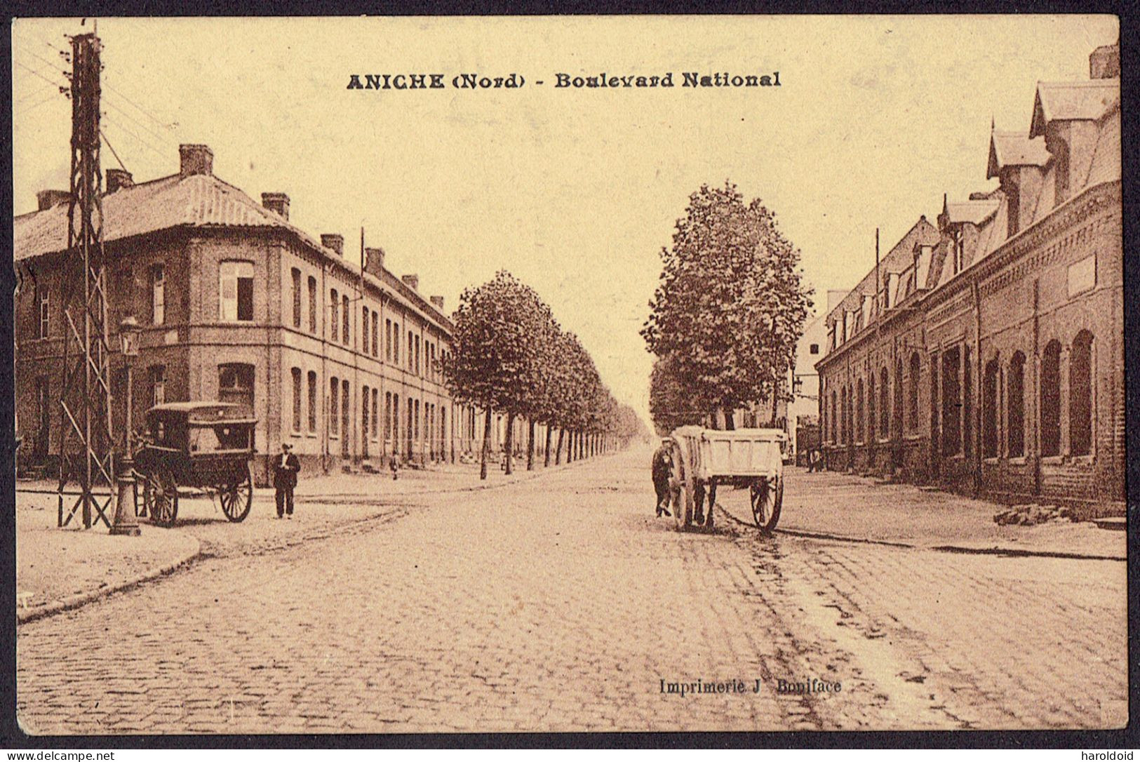 CPA 59 - ANICHE - BOULEVARD NATIONAL