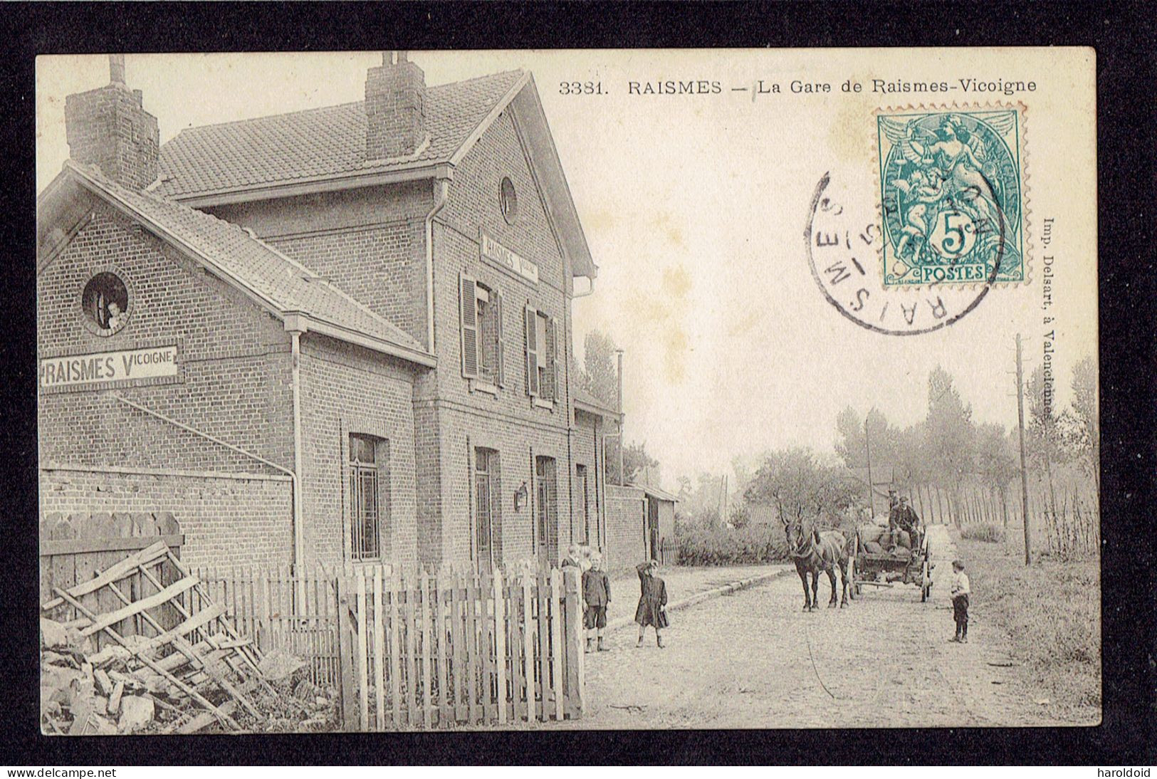 CPA 59 - RAISMES - LA GARE DE RAISMES VICOIGNE