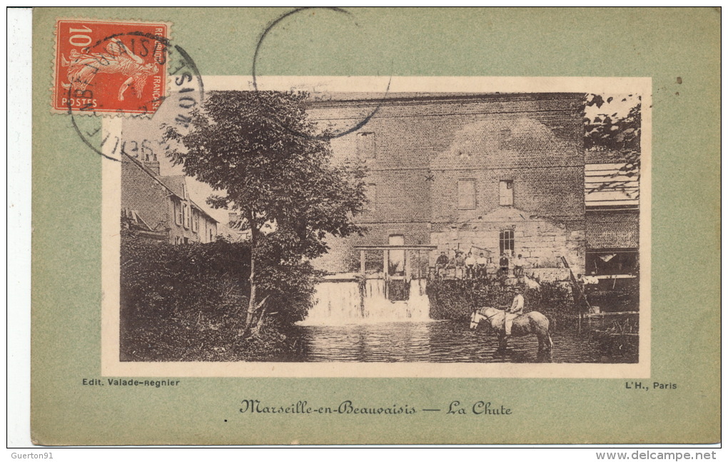 ( CPA 60 )  MARSEILLE-EN-BEAUVAISIS  /  La Chute  -