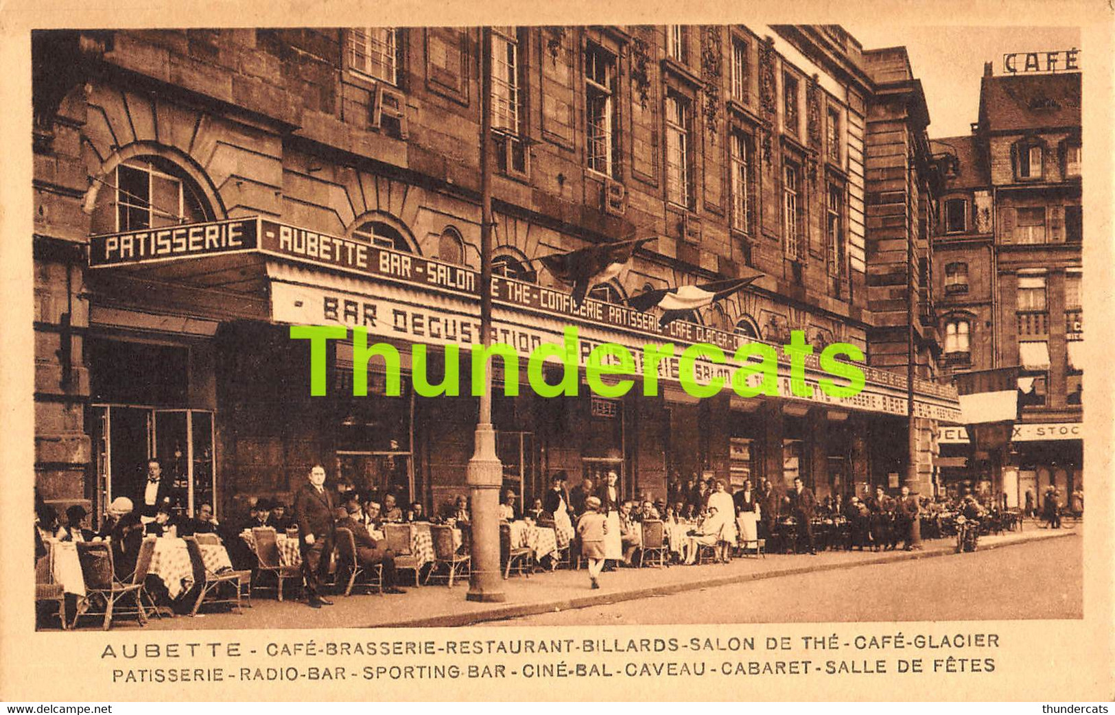 CPA 67 AUBETTE CAFE BRASSERIE RESTAURANT BILLARDS SALON GLACIER STRASBOURG