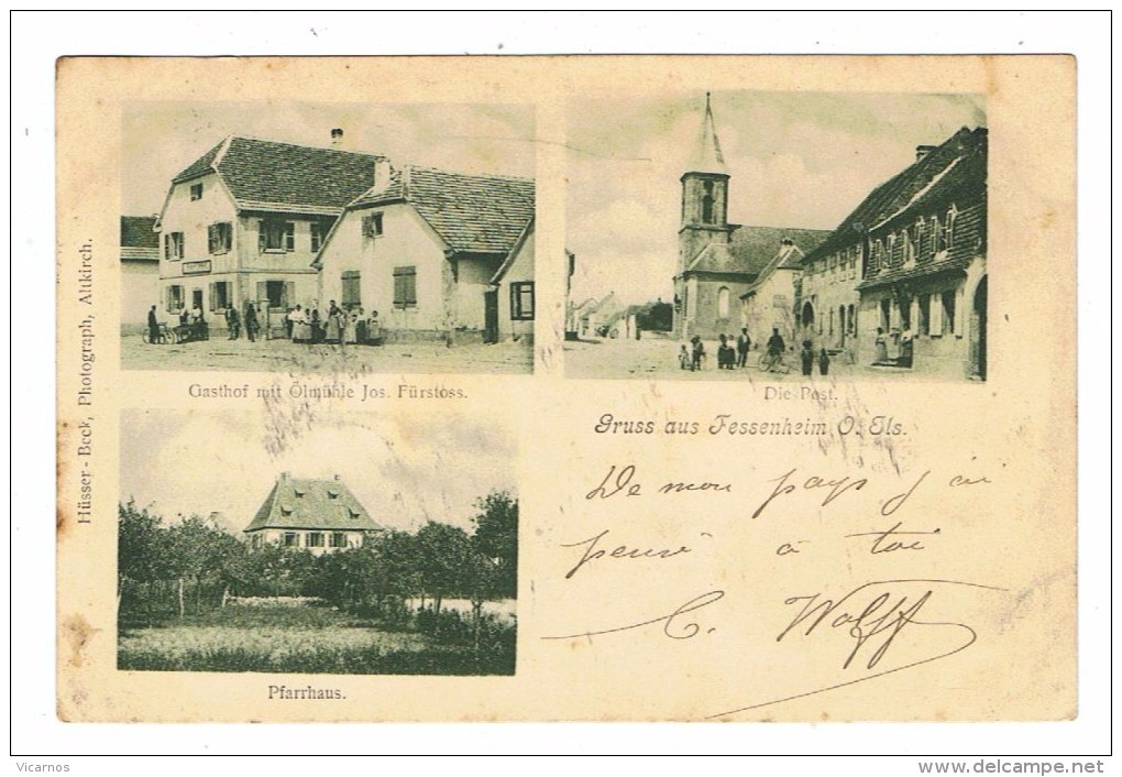 CPA 67 Gruss aus FESSENHEIM Multivues