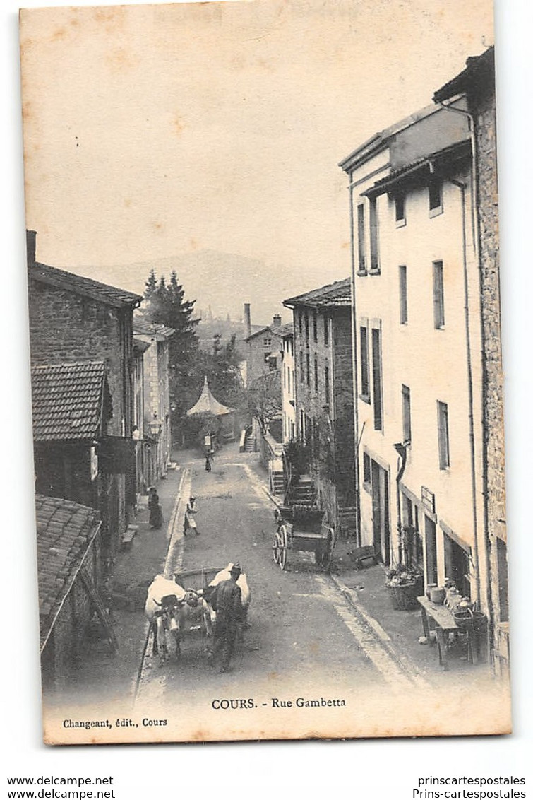 CPA 69 Cours rue Gambetta