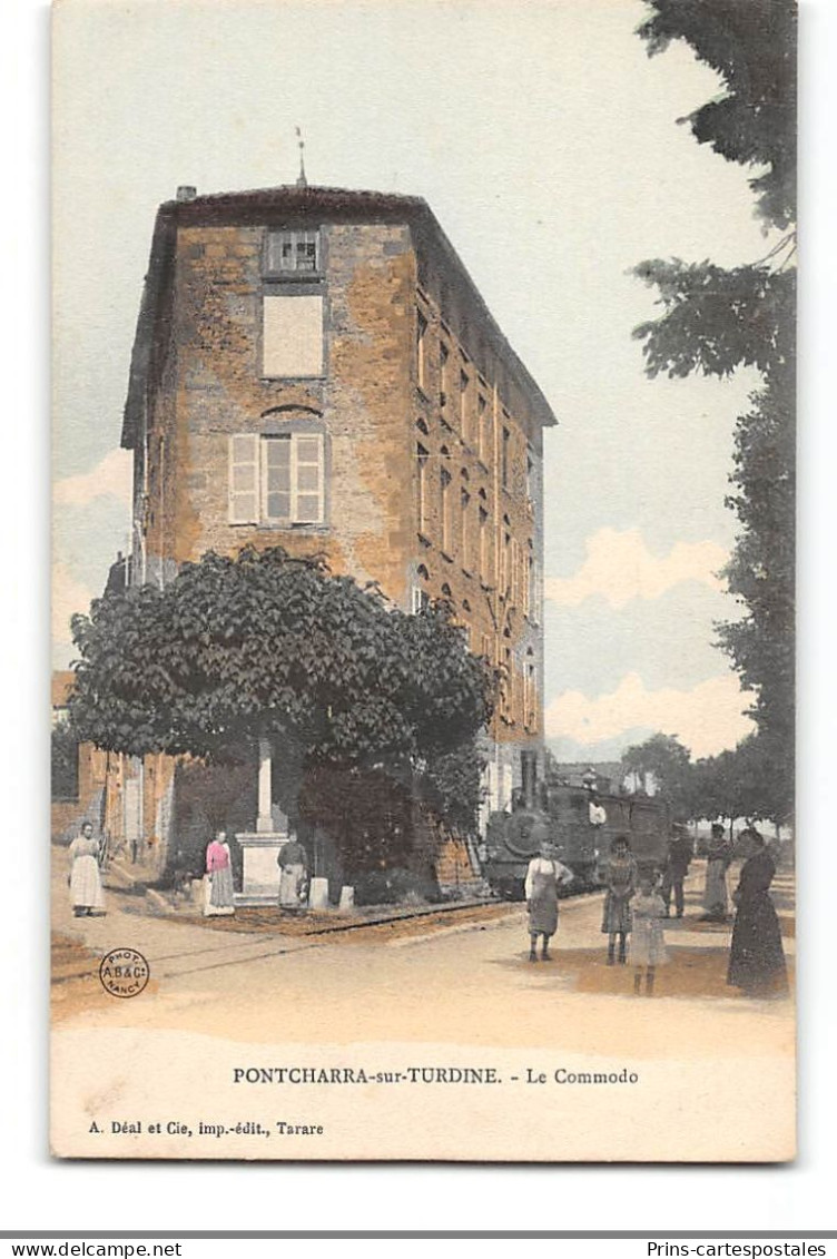 CPA 69 Pontcharra sur Turdine Train Tramway