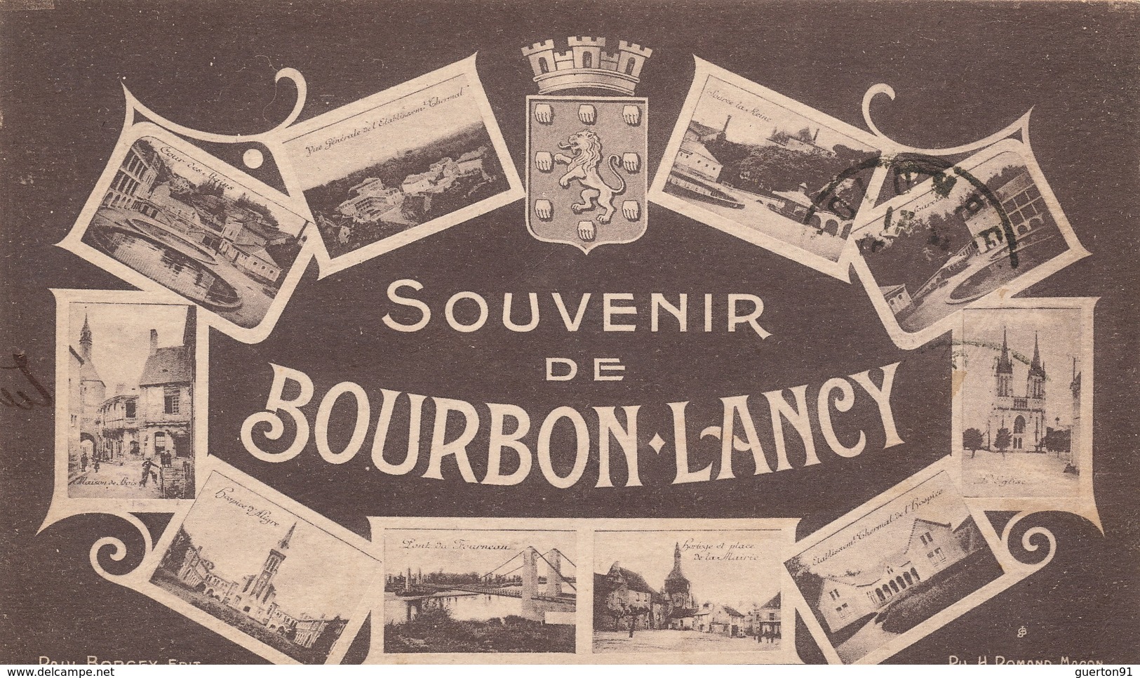 (CPA 71) BOURBON-LANCY  /  Souvenir de Bourbon-Lancy  -