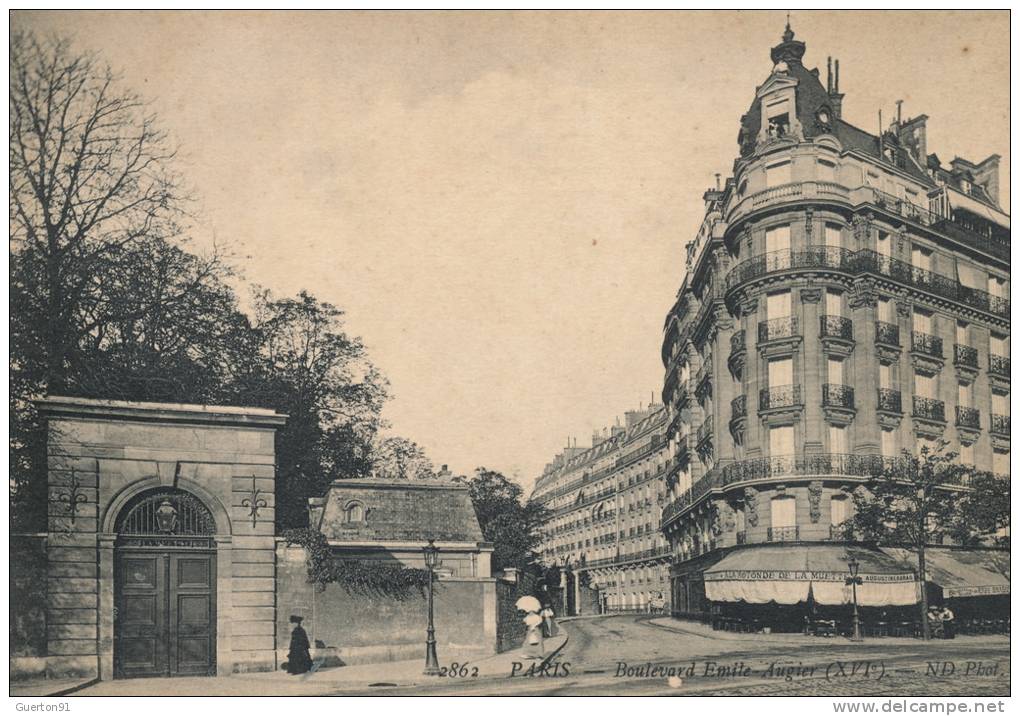 ( CPA 75 )  PARIS 16 eme  /  Boulevard Emile Augier  -