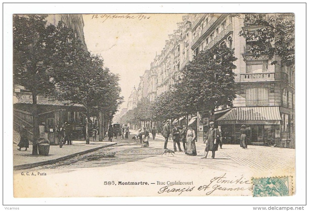 CPA 75 PARIS 18 eme Montmartre Rue Caulaincourt
