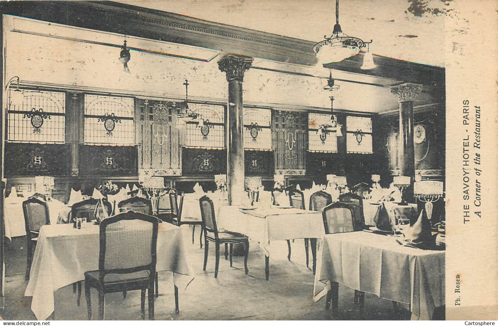 CPA 75 Paris Cafés, hôtels, restaurants The SAVOY HOTEL A corner of the Restaurant 1924