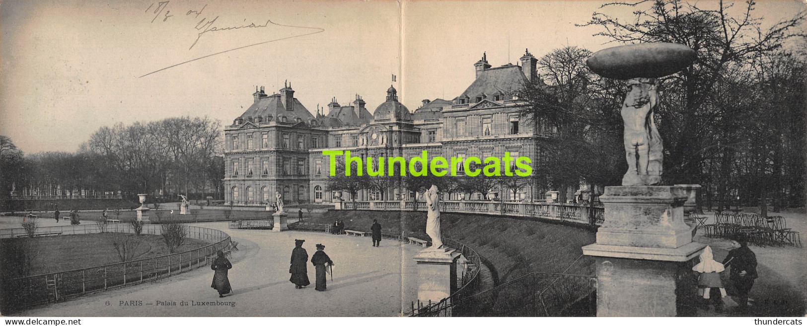 CPA 75 PARIS CARTE DOUBLE PANORAMIQUE PALAIS DU LUXEMBOURG