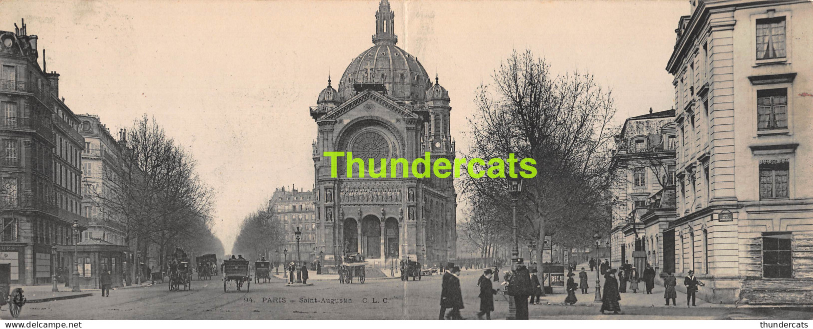 CPA 75 PARIS CARTE DOUBLE PANORAMIQUE SAINT AUGUSTIN
