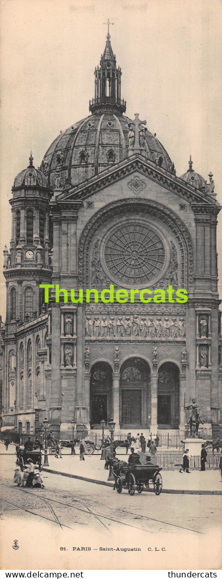CPA 75 PARIS CARTE DOUBLE PANORAMIQUE SAINT AUGUSTIN