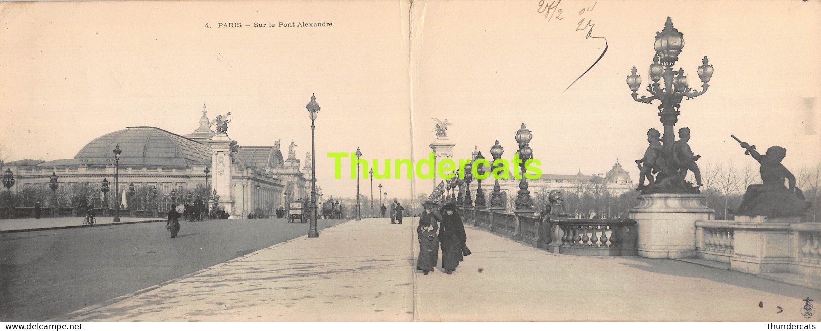 CPA 75 PARIS CARTE DOUBLE PANORAMIQUE SUR LE PONT ALEXANDRE